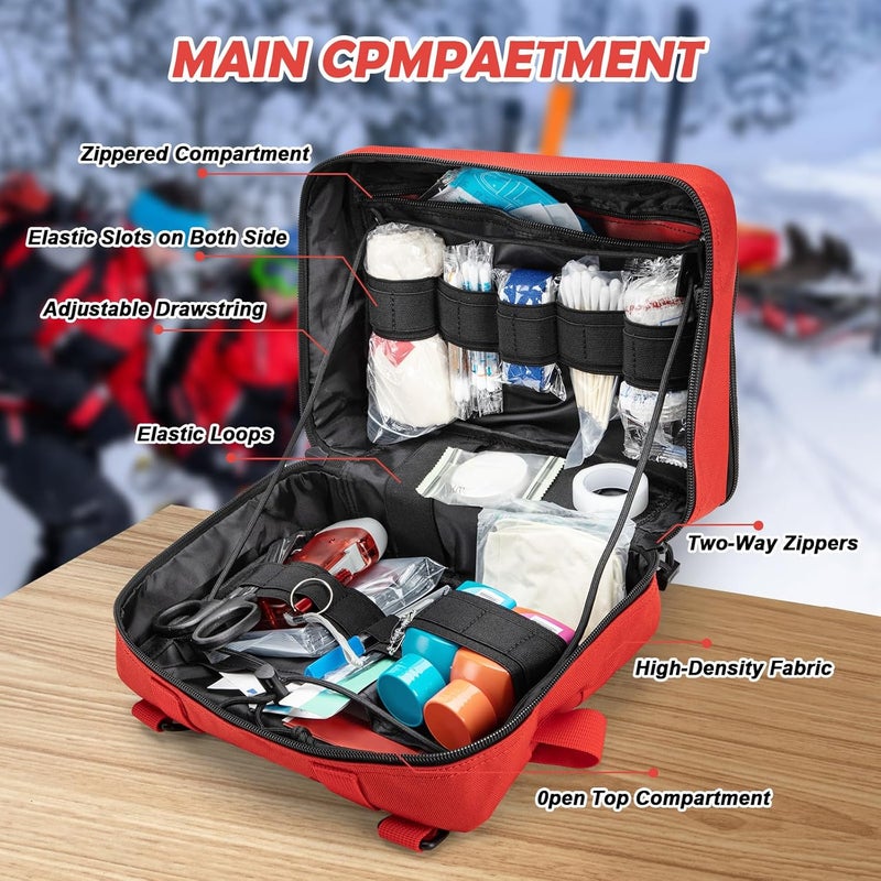 Jueachy Tactical Molle Pouch Large Admin Bag Utility Tool Pouches Molle Attachment EDC Pouches Expandable Molle Accessories Organizer Medical Pocket U.S.A Patch Included - Image 2